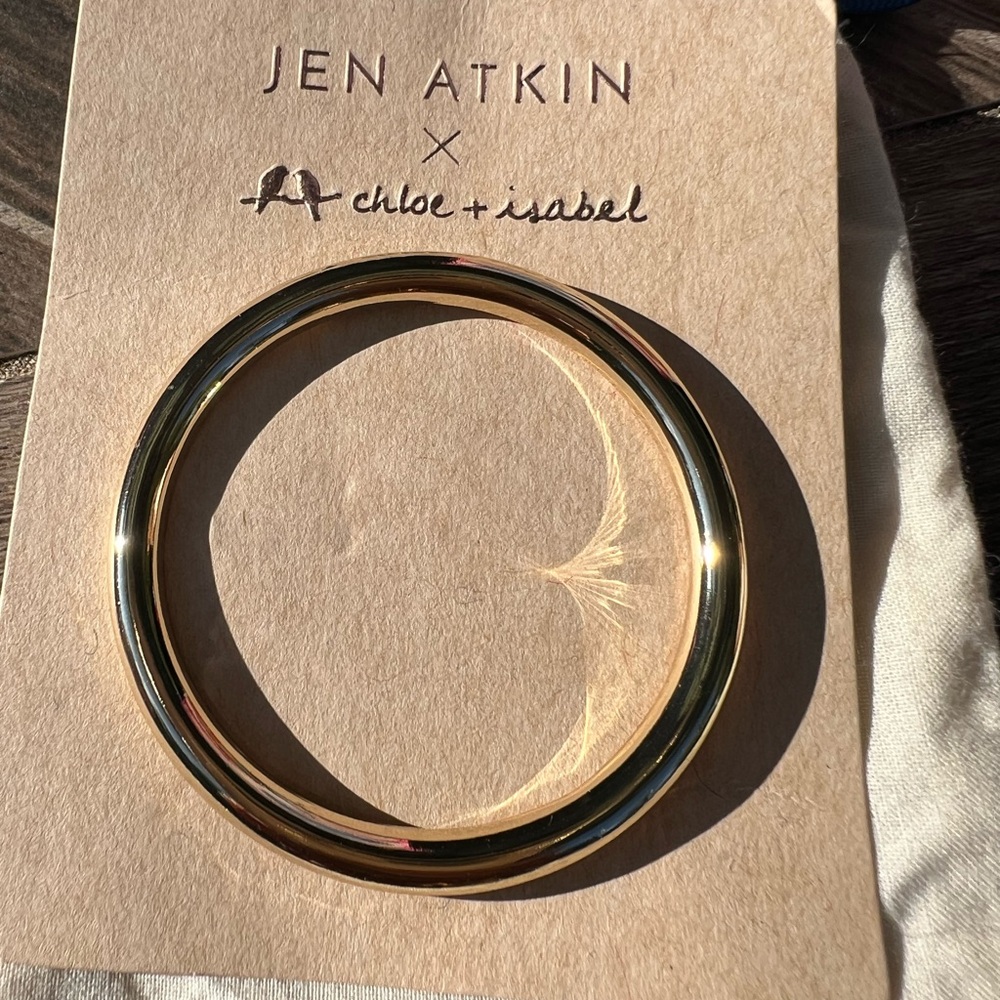 Chloe + Isabel x Jen Atkin large gold circle barrette hair clip